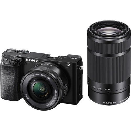 Sony a6100 Mirrorless Digital Camera with 16-50mm and 55-210mm Lenses