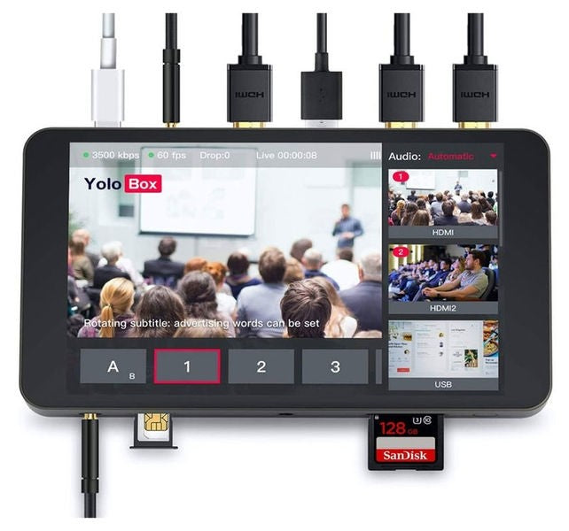 Product Image of YoloLiv YoloBox Portable All-in-One Multi-Camera Live Streaming Encoder, Switcher, Monitor, and Recorder
