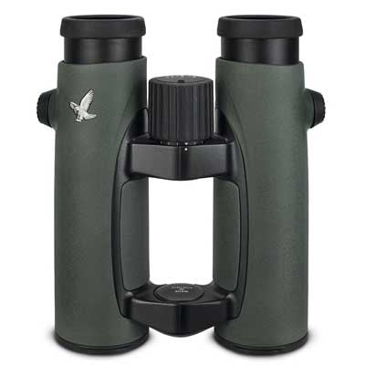 Swarovski EL 8.5x42 WB Binoculars - Stand up view of the binoculars, partially extended 