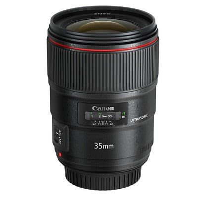 Canon EF 35mm f1.4L II USM Wide Angle Lens - Stand Up View