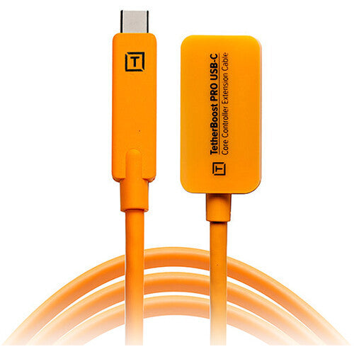 Product Image of Tether Tools TetherBoost Pro USB Type-C Core Controller Extension Cable (16', High-Visibility Orange)