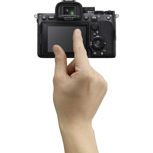 Sony A7 IV Digital Camera Body - Product Photo 2 - Rear view of the camera with touch screen example