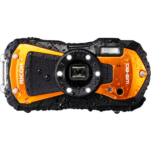 Ricoh WG-80 Digital Waterproof/Tough Camera (Orange)