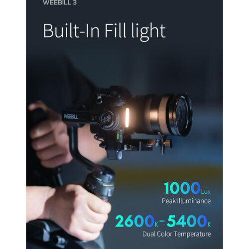 Zhiyun WEEBILL 3 Handheld Gimbal Stabilizer with Built-In Micophone and Fill Light