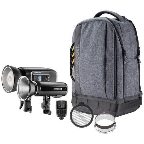 Product Image of Westcott FJ400 & FJ200 Wireless 2-Light Portable Portrait Flash Kit with FJ-X3m Universal Wireless Trigger