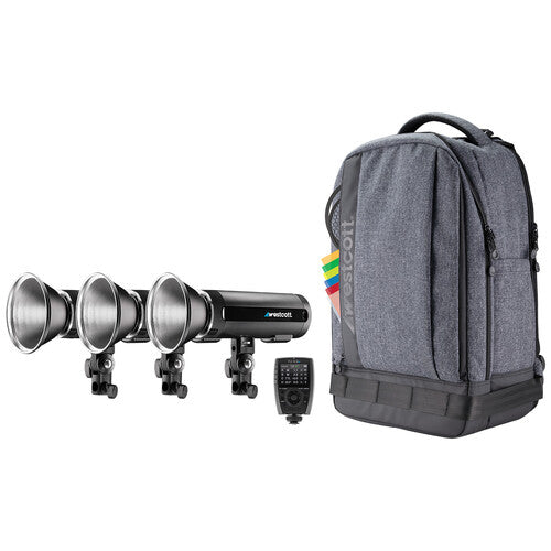 Product Image of Westcott FJ200 Strobe 3-Light Backpack Kit with FJ-X2m Universal Wireless Trigger 4773