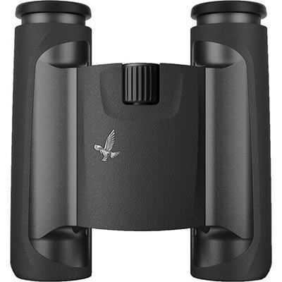 Swarovski CL 10x25 Pocket Binoculars Anthracite with Mountain Accessory Pack - Product Photo 3 - Top down view of the binoculars in their extended range