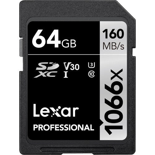 Product Image of Lexar Professional 64GB UHS-I 1066X 160mb/s SD XC Memory Card