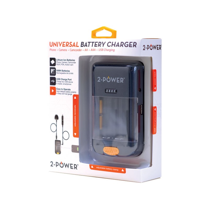 2-Power Lithium Ion and NiMH Universal Battery Charger