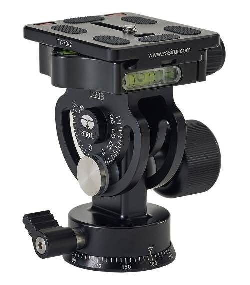 Sirui L-20 S Panorama Tilt Tripod Head with Quick Release Plate Arca-type