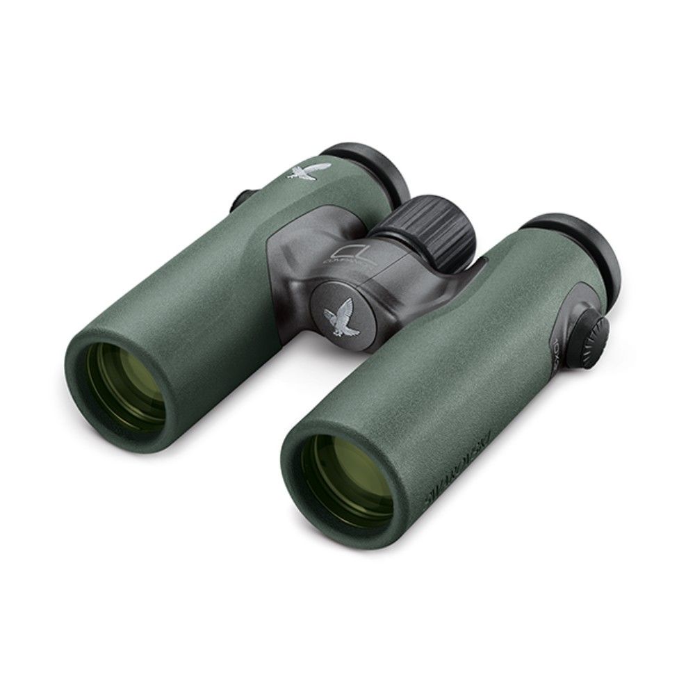 Swarovski 8x30 CL Companion Binocular - Green with Wild Nature Accessory Pack - Product Photo 5 - Front view of the binoculars with the glass showing