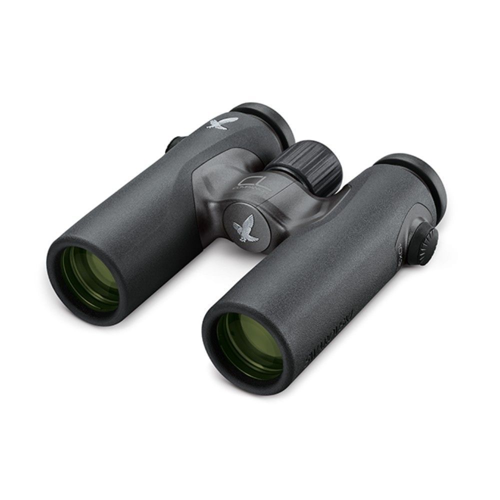 Swarovski Cl Companion 10x30 Binoculars - Anthracite with Urban Jungle Accessory Pack - Product Photo 4 - Top down view with the glass components visible