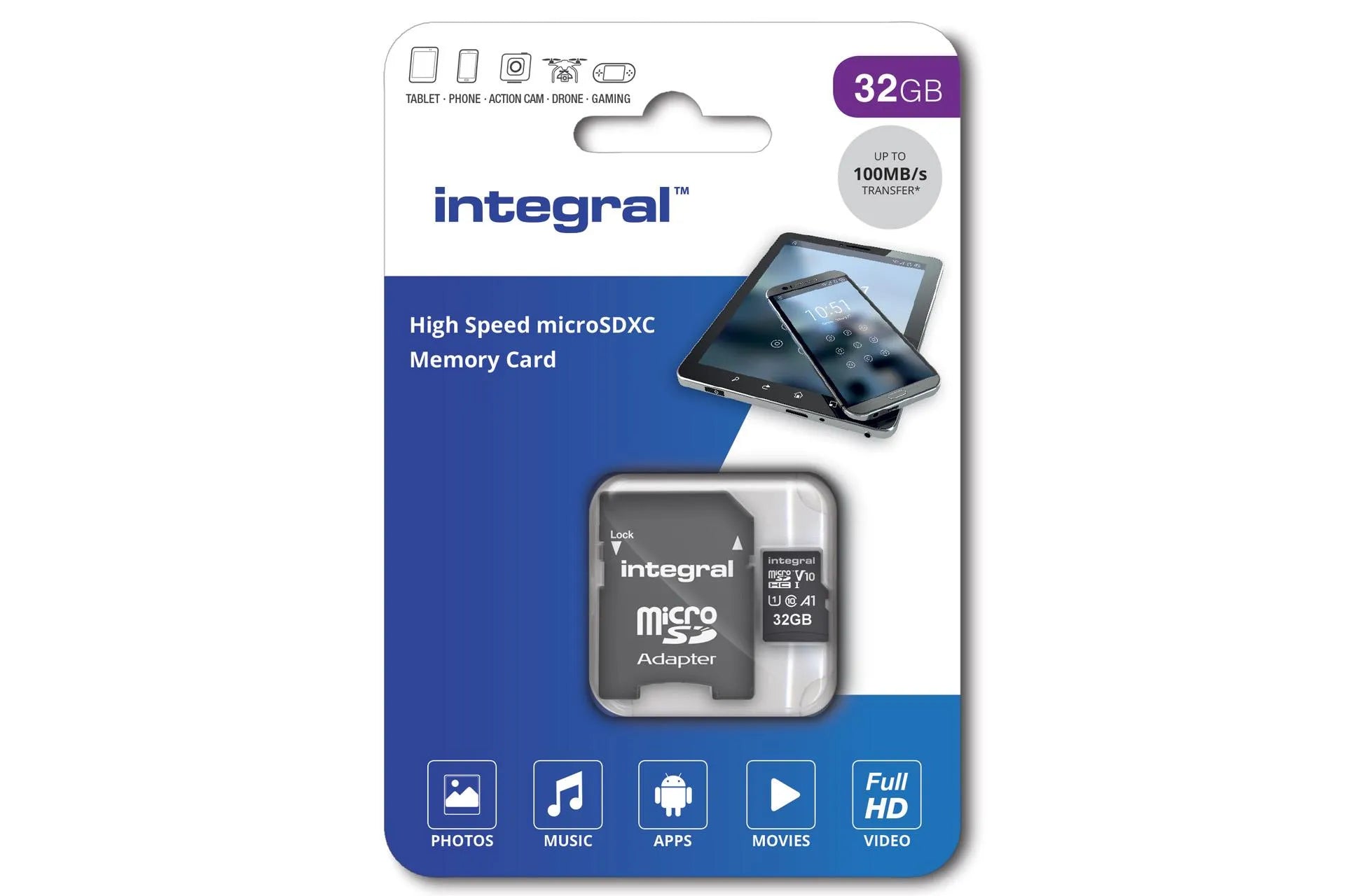 Integral High Speed microSDHC and microSDXC cards are a perfect