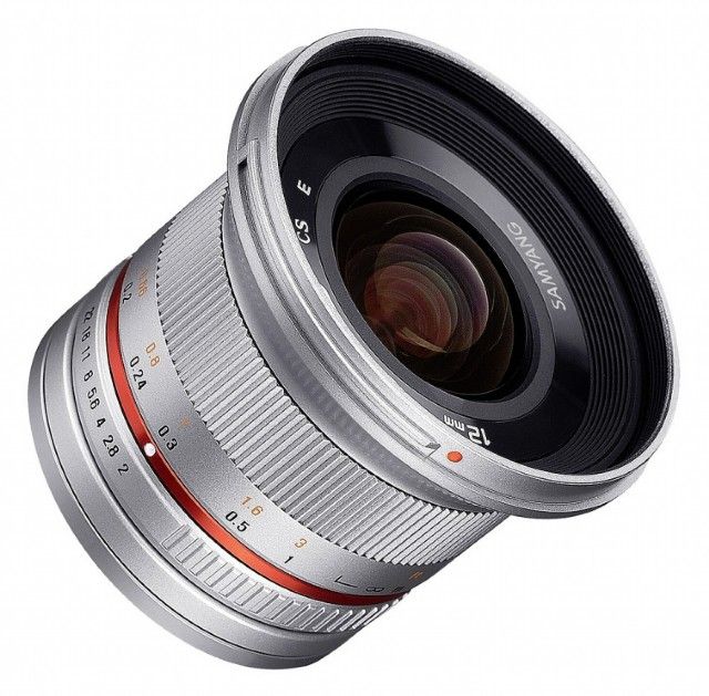 Samyang 12mm f2.0 NCS CS Lens Silver - Micro Four Thirds Fit