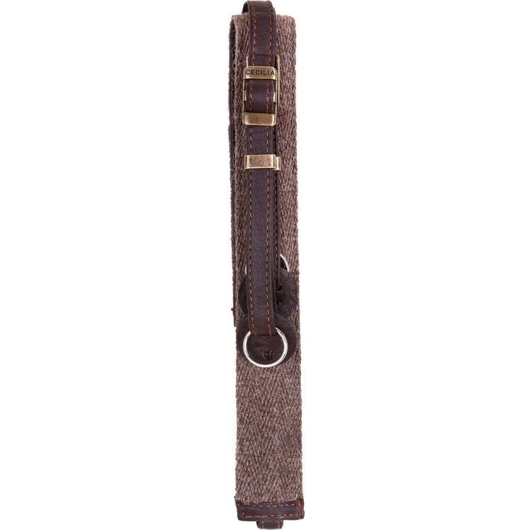 Cecilia Gallery Brown Baby Alpaca Wool and Walnut Leather Camera Strap