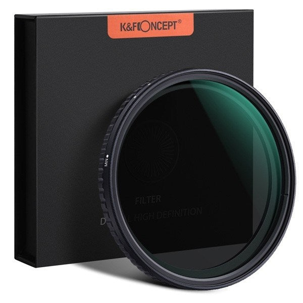 Product Image of K&F Concept Fader ND2-ND32 (1-5 Stop) Variable ND Lens Filter Neutral Density Filter for Camera Lens NO X Spot, Nanotec, Ultra-Slim, Weather-Sealed