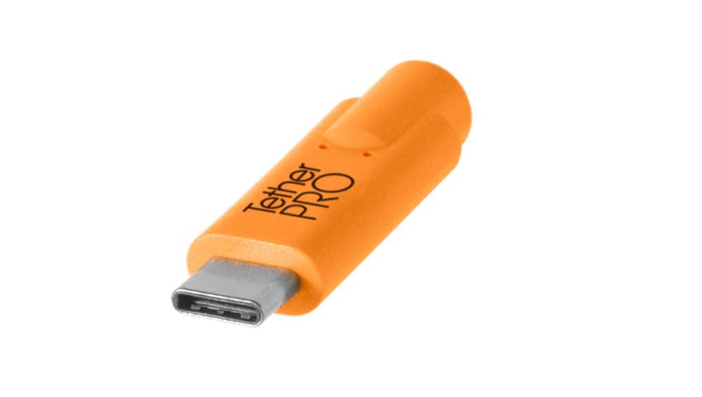 Tether Tools TetherPro USB-C to USB-C, 15' (4.6m), High-Visibility Orange