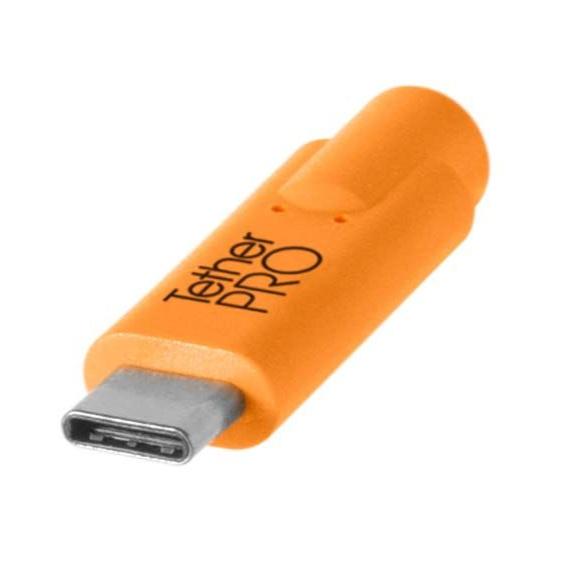 Tether Tools TetherPro USB-C to USB-C, 15' (4.6m), High-Visibility Orange