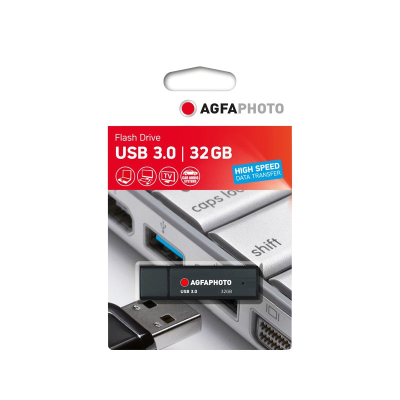 Product Image of Agfaphoto USB stick 3.0 32gb flash drive - black