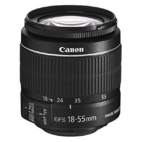 Canon EF-S Zoom Lens 18-55mm f3.5-5.6 IS II Lenses - Product Photo 2 - Top down perspective with the emphasis on the glass components, focus ring and control buttons
