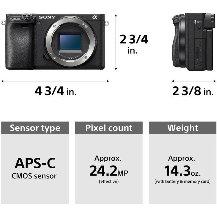 Sony Alpha 6400 Mirrorless Digital Camera with 18-135mm Lens
