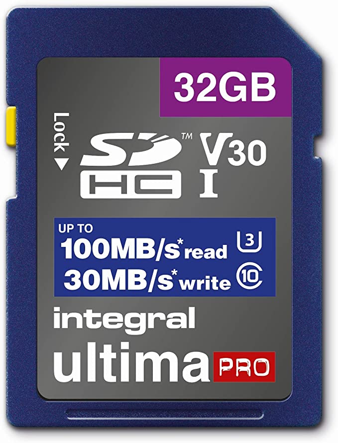 Product Image of Integral Memory card 32GB SDXC Premium Up to 100MB/s Read 30MB/s Write Class 10 V30 UHS-I U3