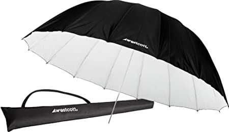 Westcott 7 foot 2.2m Parabolic Umbrella - White-Black 4634