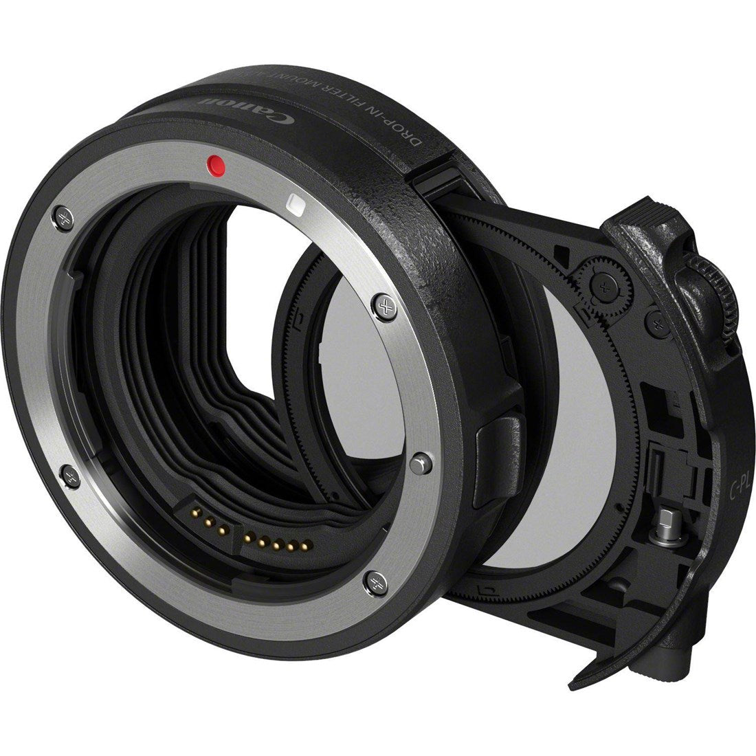 Canon Drop-in Filter Mount Adapter EF-EOS R with Canon Drop-in Circular Polarising Filter A - Product Photo 1