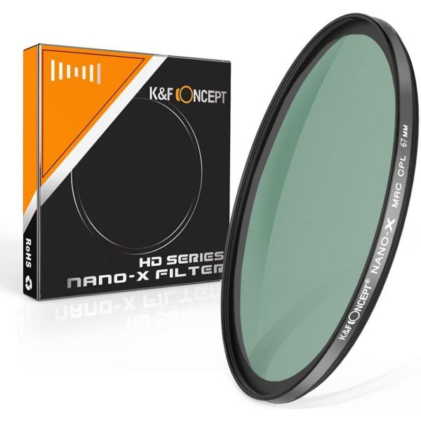 Product Image of K&F Concept® 67mm Super Slim Glass Circular polariser Lens Filter Nano-X MRC Series