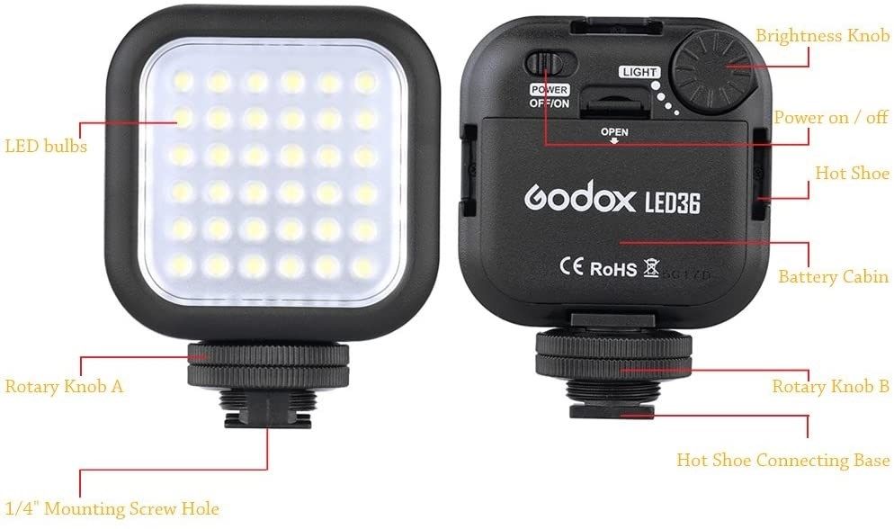 Godox LED36 Video Light 36 LED Light for Cameras