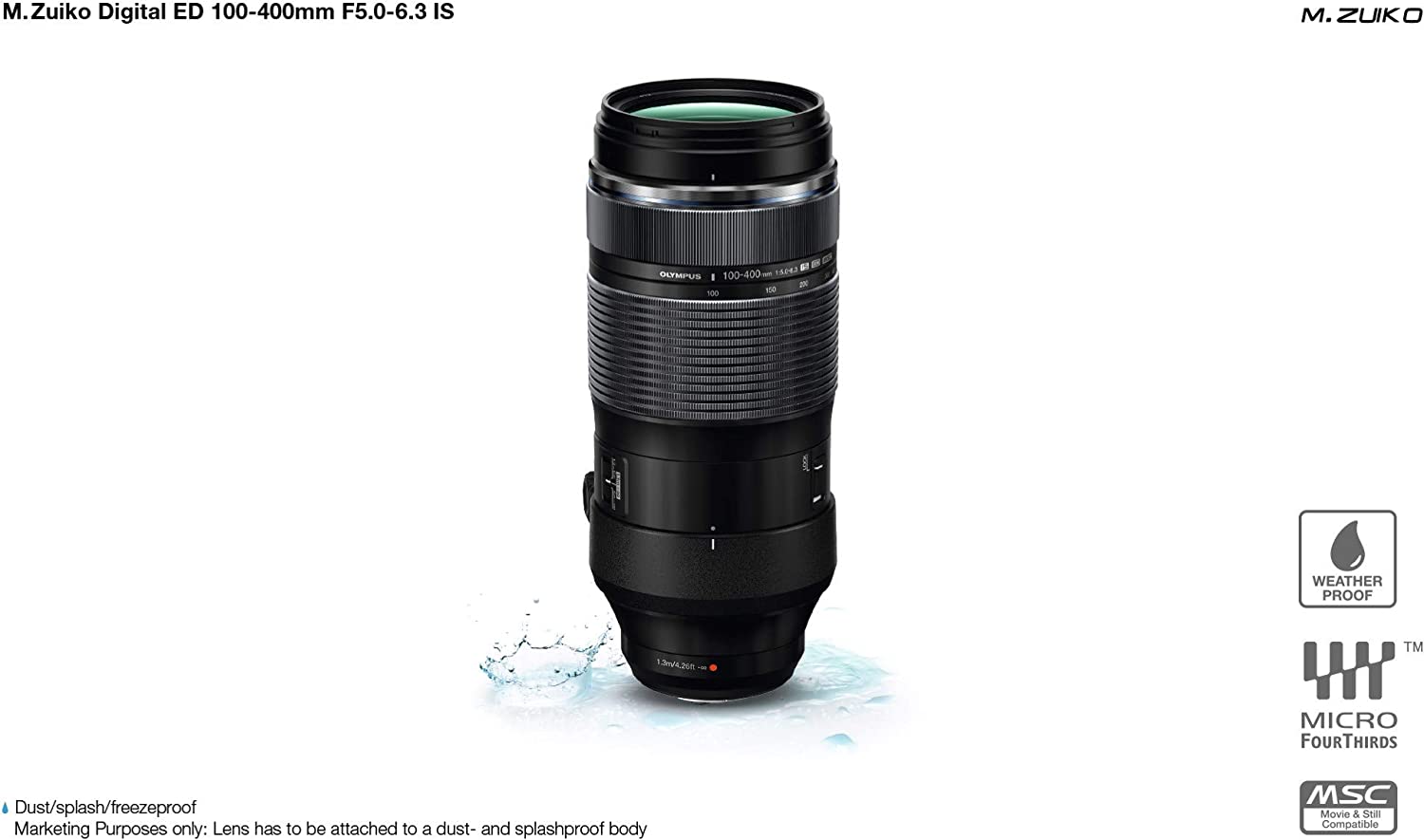 Olympus 100-400mm F5.0-6.3 IS Super telephoto zoom Lens - Black