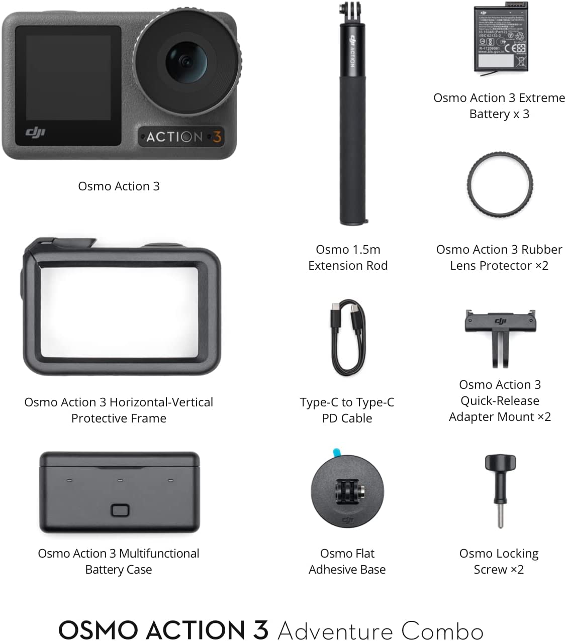 DJI Osmo Action 3 Adventure Combo 4K Action Camera