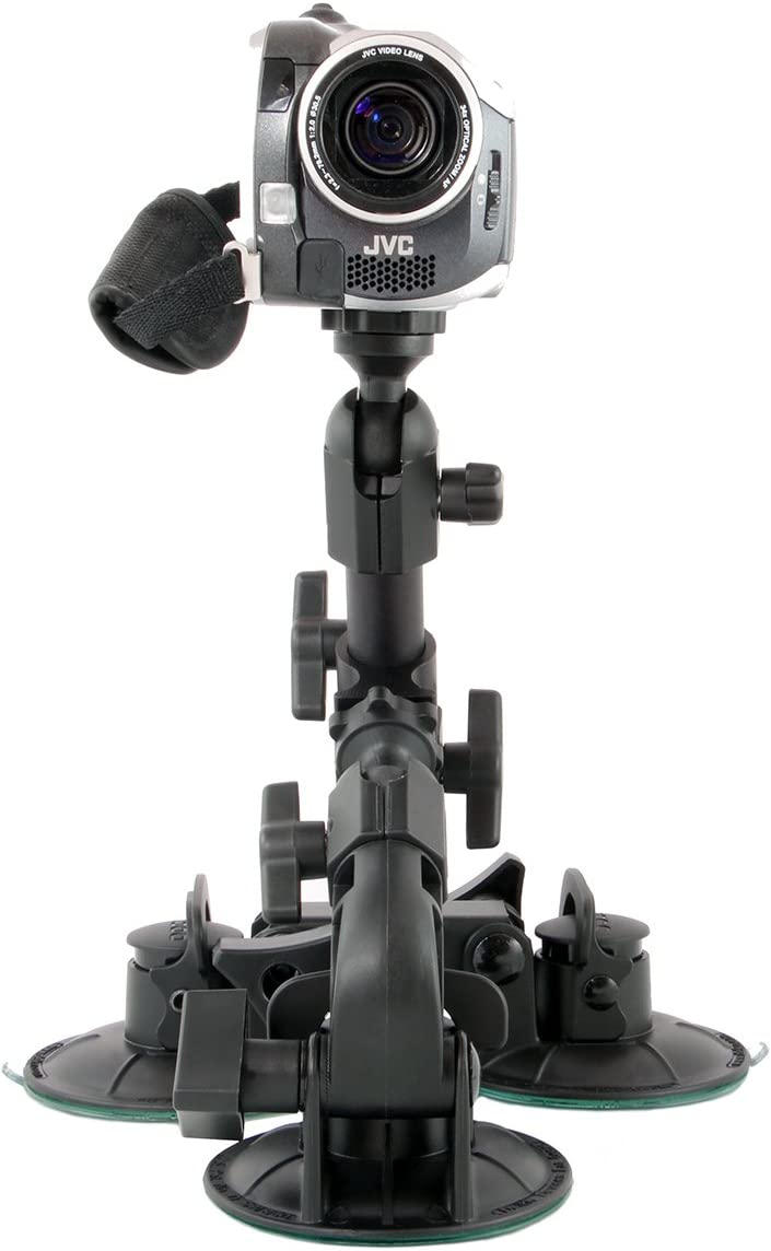 Delkin Fat Gecko Triple Mount - locking suction cups fit to any smooth, non-porous surface