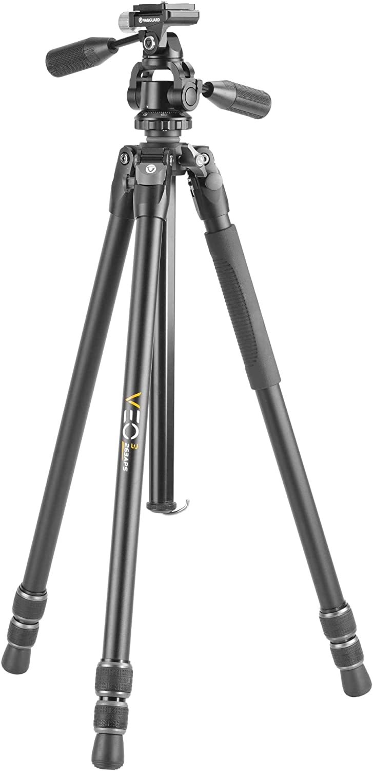 Product Image of VEO 3 263CPS - Traditional Full Sized Carbon Tripod - 3-Way Pan Head - 10KG Load Capacity