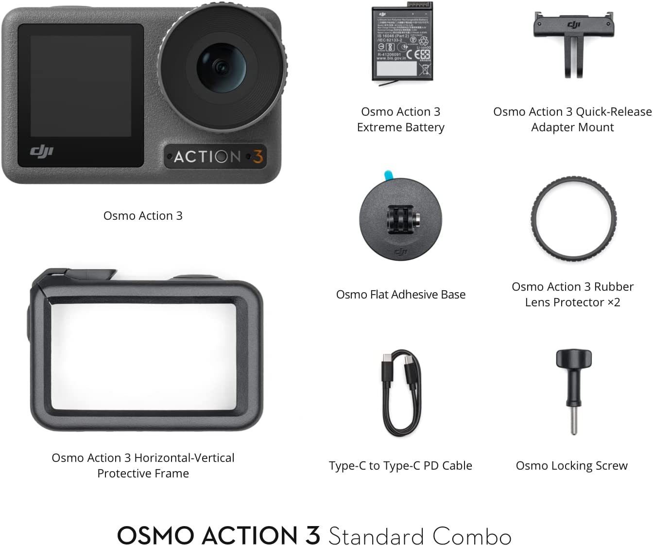 Product Image of DJI Osmo Action 3 Standard Combo - 4K Action Camera