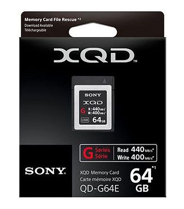 Sony XQD G-Series QD-G64E 64GB Memory Card 400MB/s Write 440MB/s Read