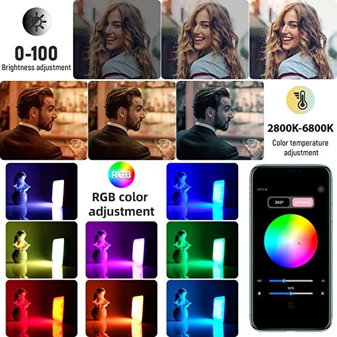 Weeylite S03 4W RGB Colorful Pocket LED Light 2800K~6800K Control Via Mobile APP - White