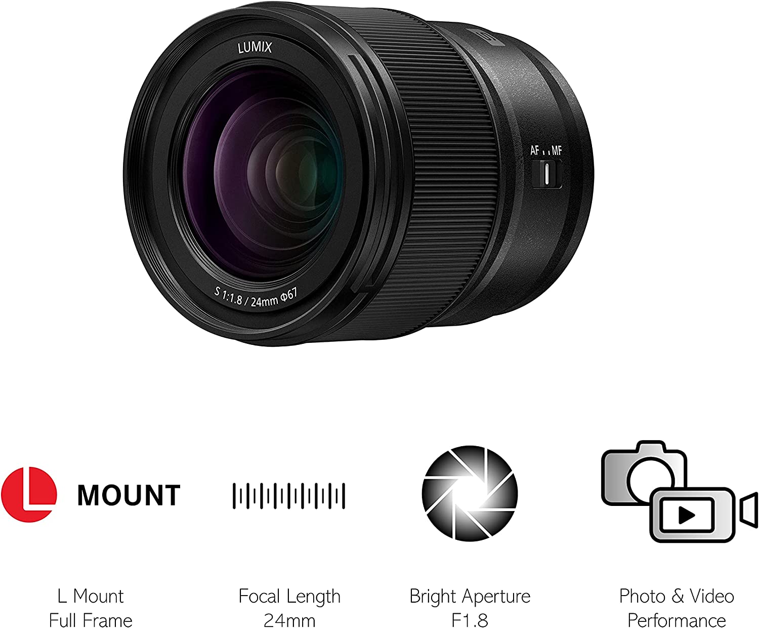 Panasonic Lumix S Series 24mm F1.8 - L mount Lens