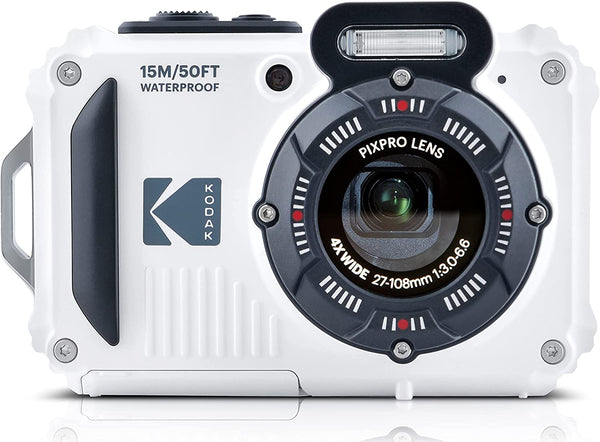 Kodak PIXPRO WPZ2 16MP 4x Zoom Tough Compact Camera - White