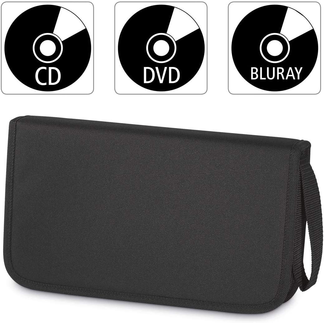 Hama CD/DVD/Blu-ray storage case wallet - 64 - black