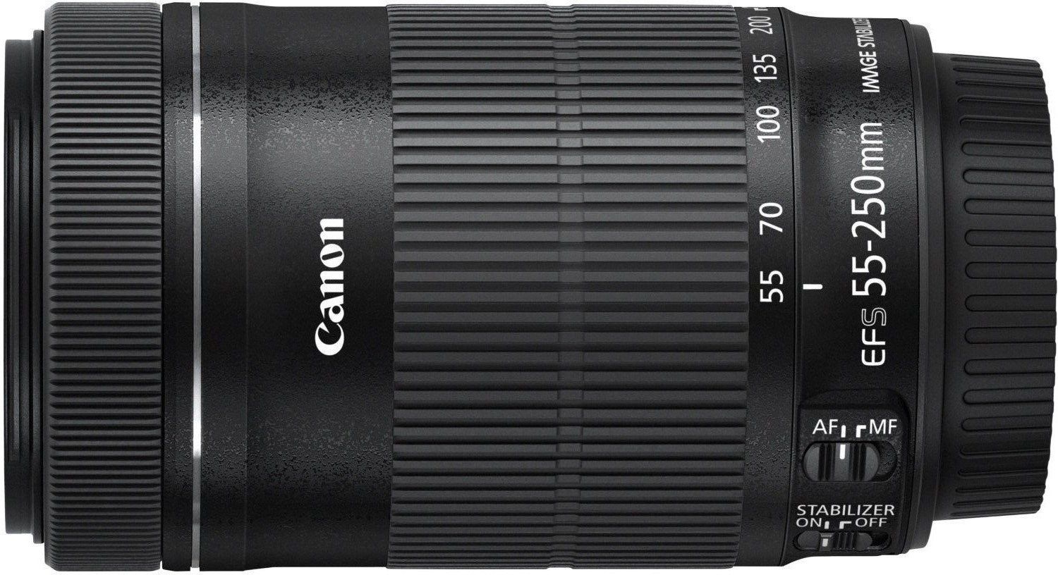 Products Canon EF-S 55-250mm f4-5.6 IS STM Lens - Product Photo 3 - Side on view