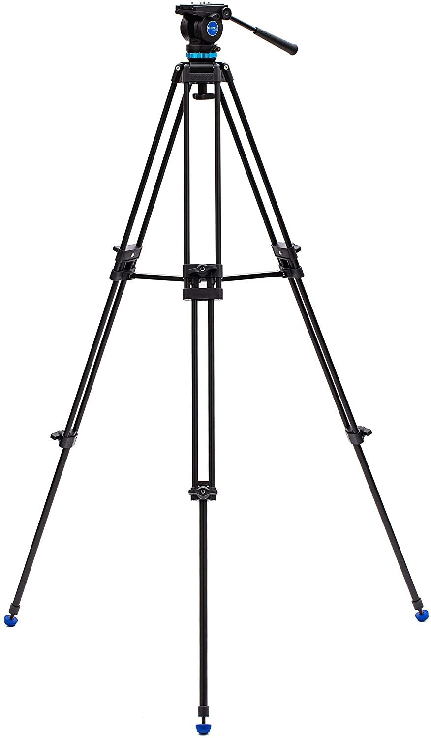 Product Image of Benro KH25P Video Tripod with Head, 5kg Payload, Continuous Pan Drag, Anti-Rotation Camera Plate