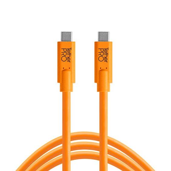 Product Image of Tether Tools TetherPro USB-C to USB-C, 15' (4.6m), High-Visibility Orange