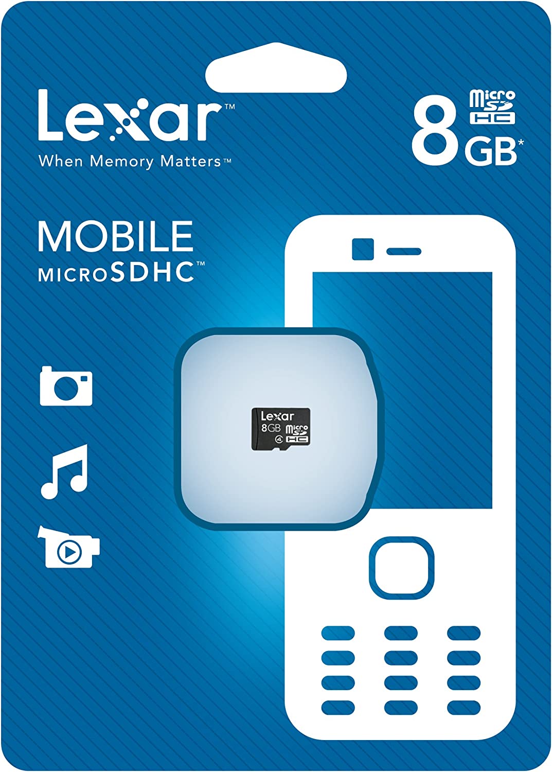 Lexar 8GB Micro SD memory card without Adaptor - Class 4
