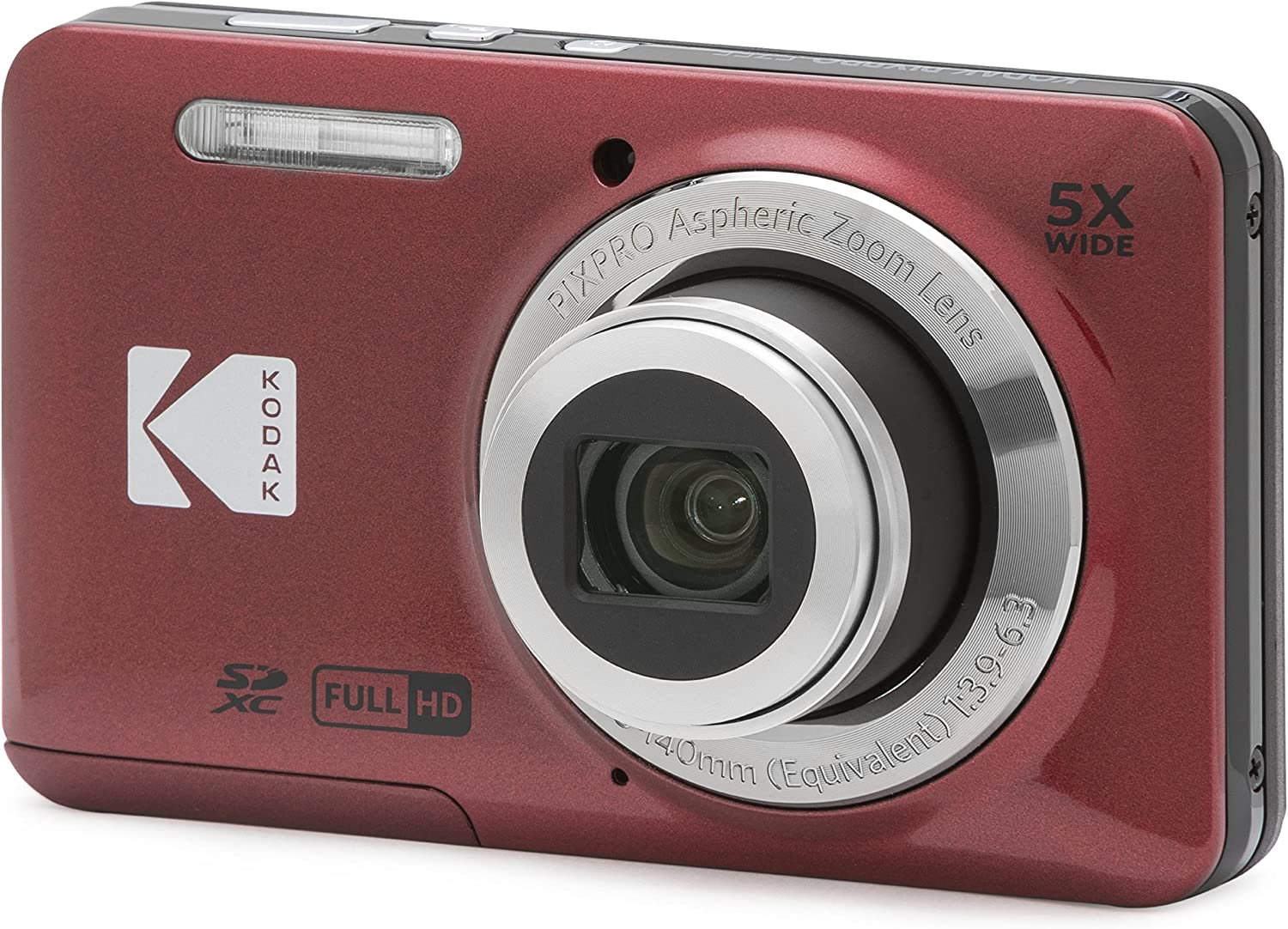 Product Image of Kodak PIXPRO FZ55 16MP 5x Zoom Compact Camera - RED