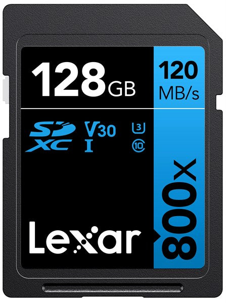 Lexar 128Gb SD Memory Card 800X V10 UHS-I