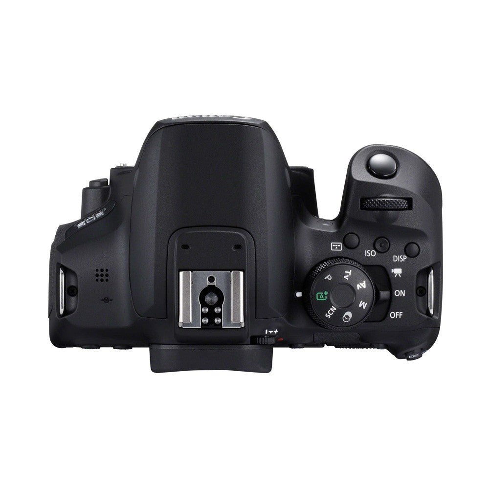 Canon EOS 850D DSLR Camera Body Only - Product Photo 4 - Top down view of the camera body with the flash port, control dial and buttons visible