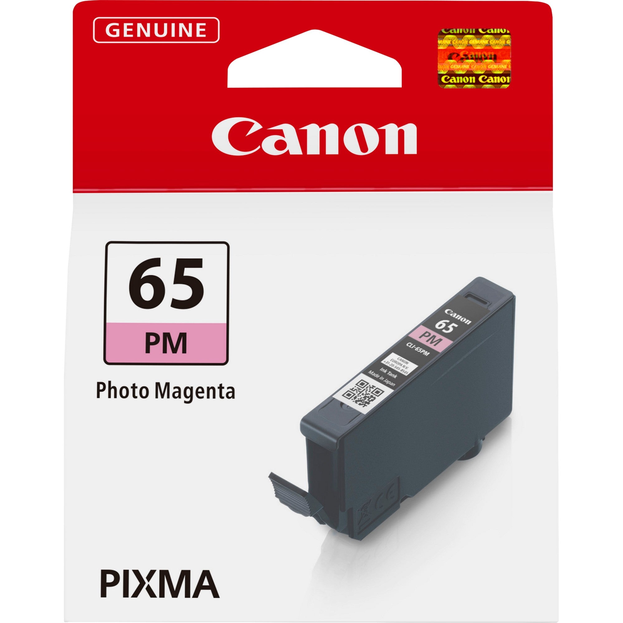 Canon CLI-65M Original Ink Cartridge Photo Magenta for PIXMA PRO-200 Printer - Product Photo 2 - Front View