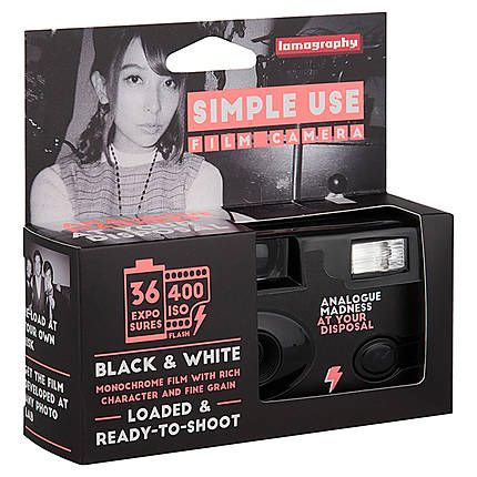 Lomography Simple Use Reloadable Camera Black & White Film 27 exp