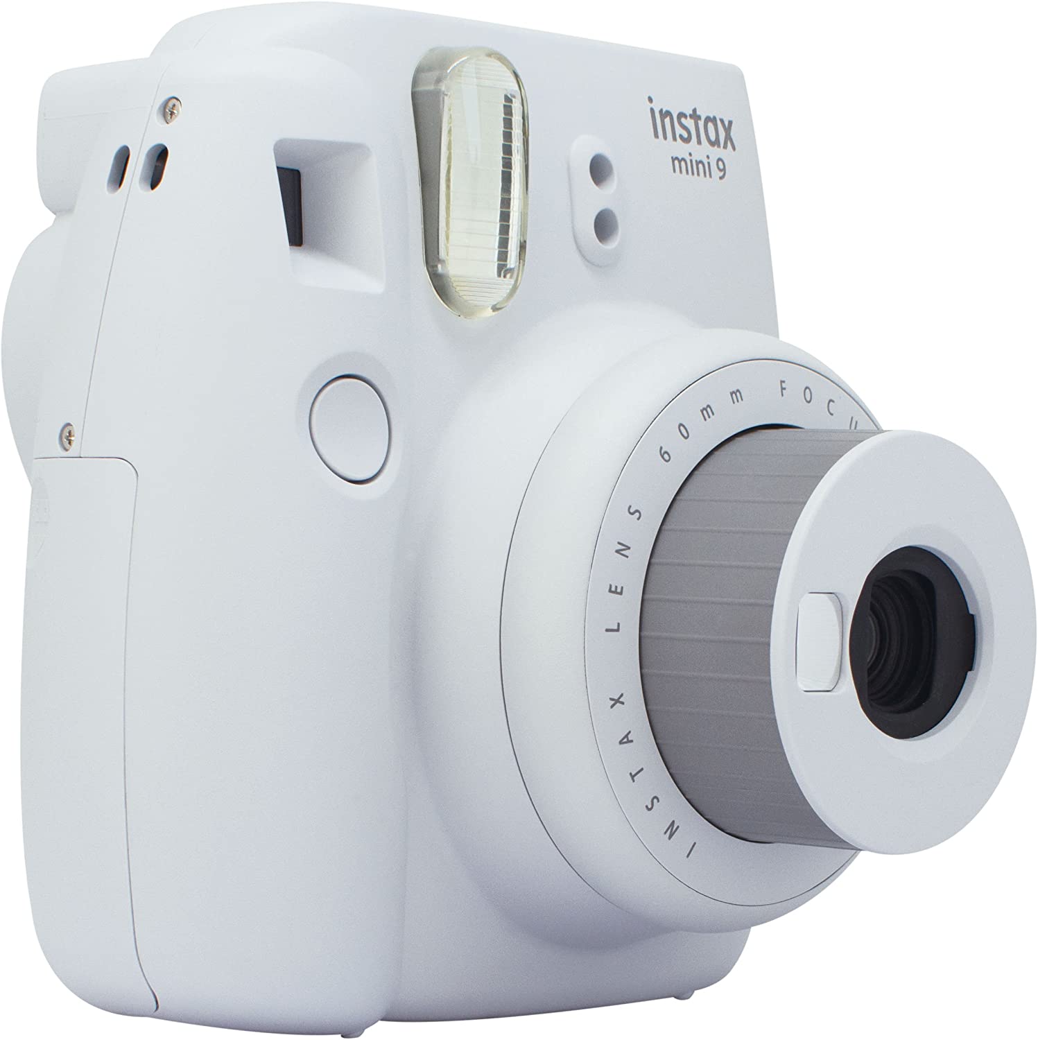 Fujifilm Instax Mini 9 Instant Camera with Built-In Flash & Hand Strap, Smoky White